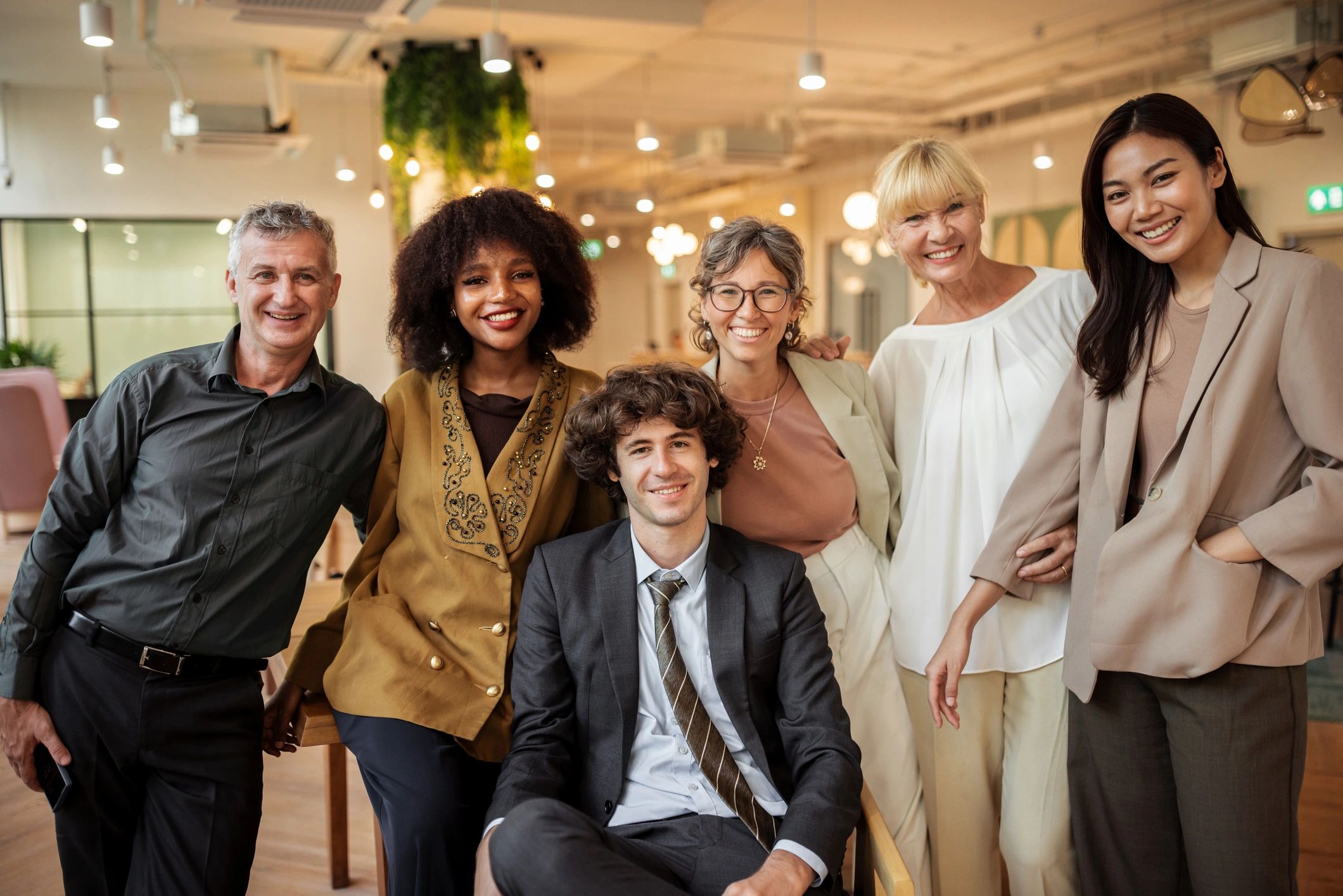 Smiling team portrait